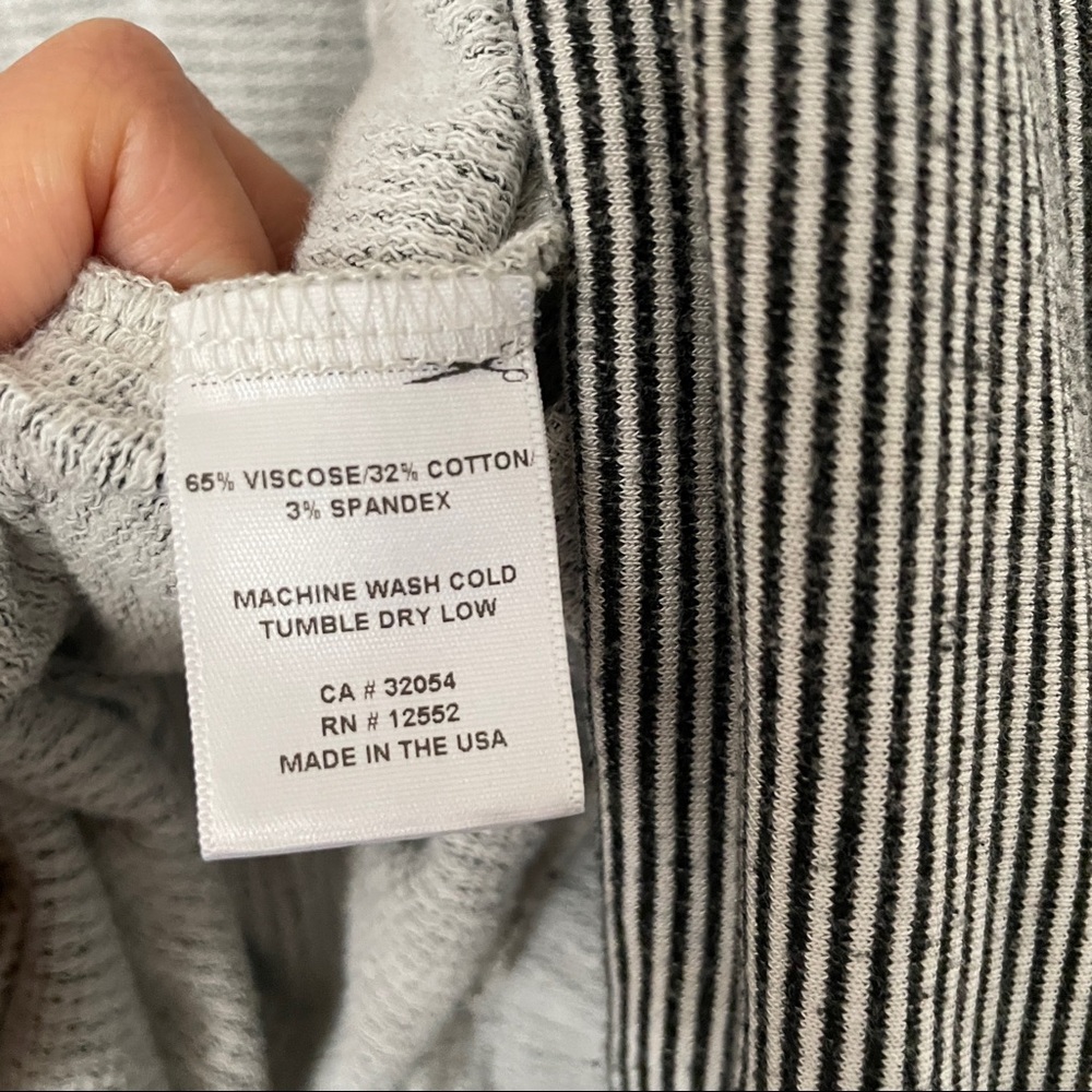 Dolan T Shirt Striped Open Cardigan - Picture 5 of 6